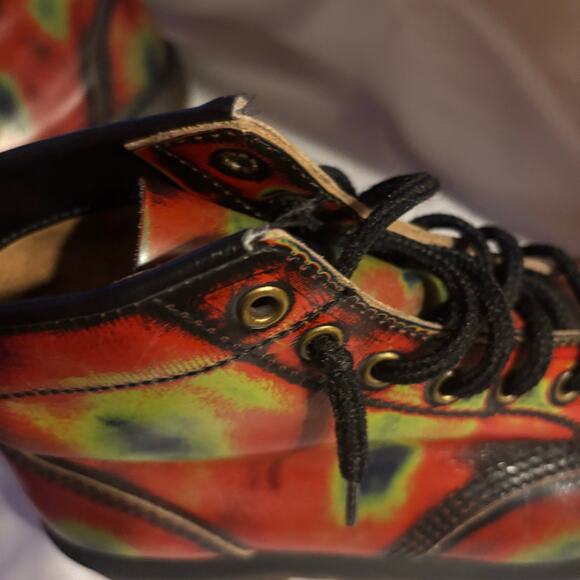 Rare Dr Doc Martens Tie Dye Combat Boot 90s Vintage Original England US 8.5 UK 6 - Picture 16 of 16